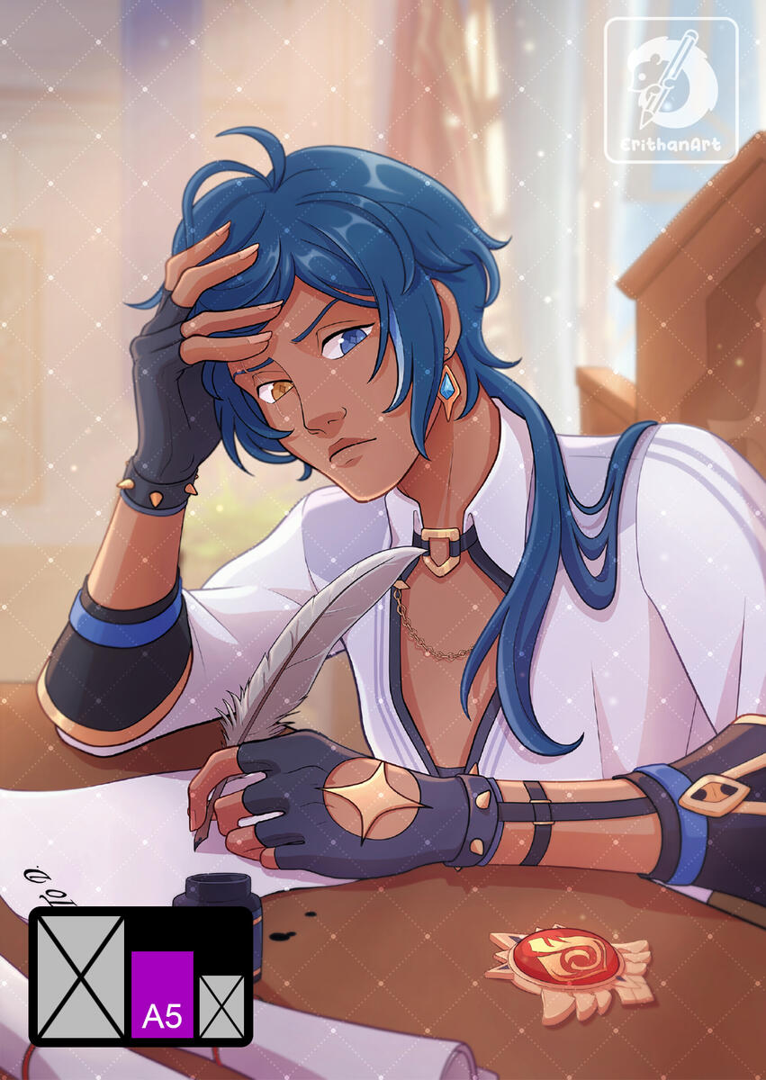 Kaeya cartas para D. (Genshin Impact)