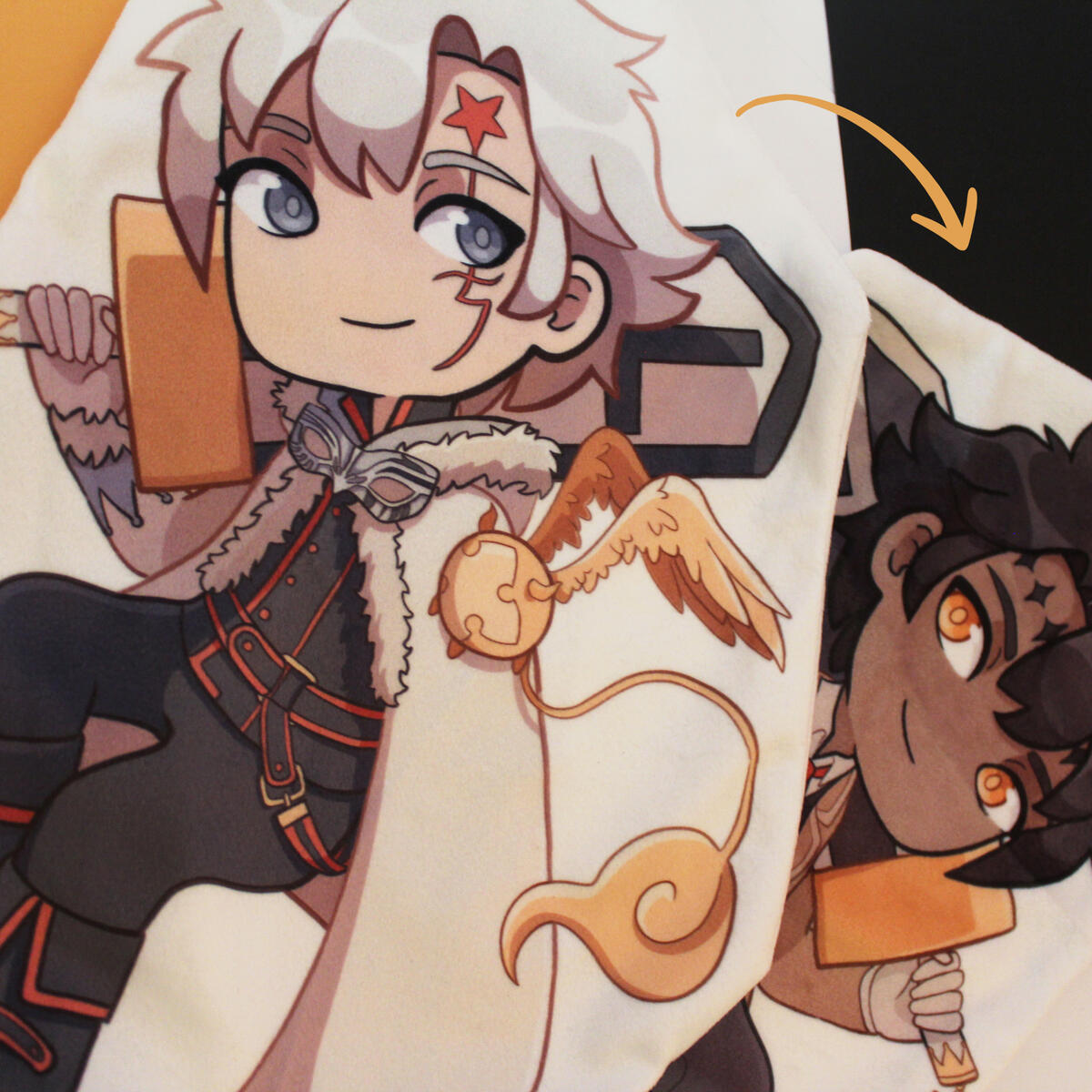 Ejemplo de los peluches sin relleno + diseño distinto por el otro lado