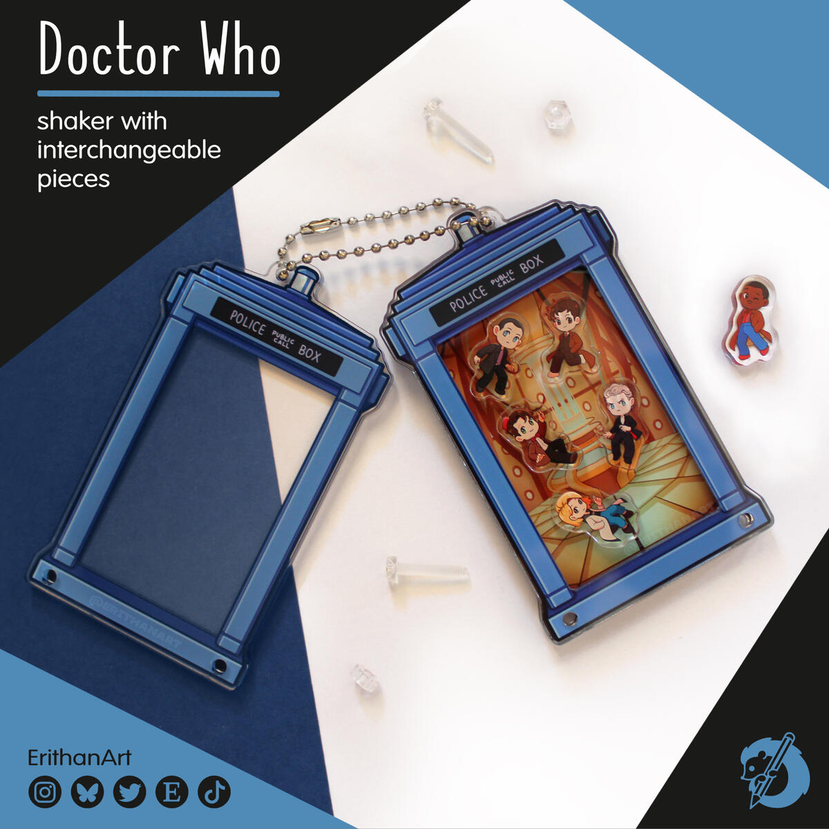 Doctor Who llavero shaker con piezas intercambiables