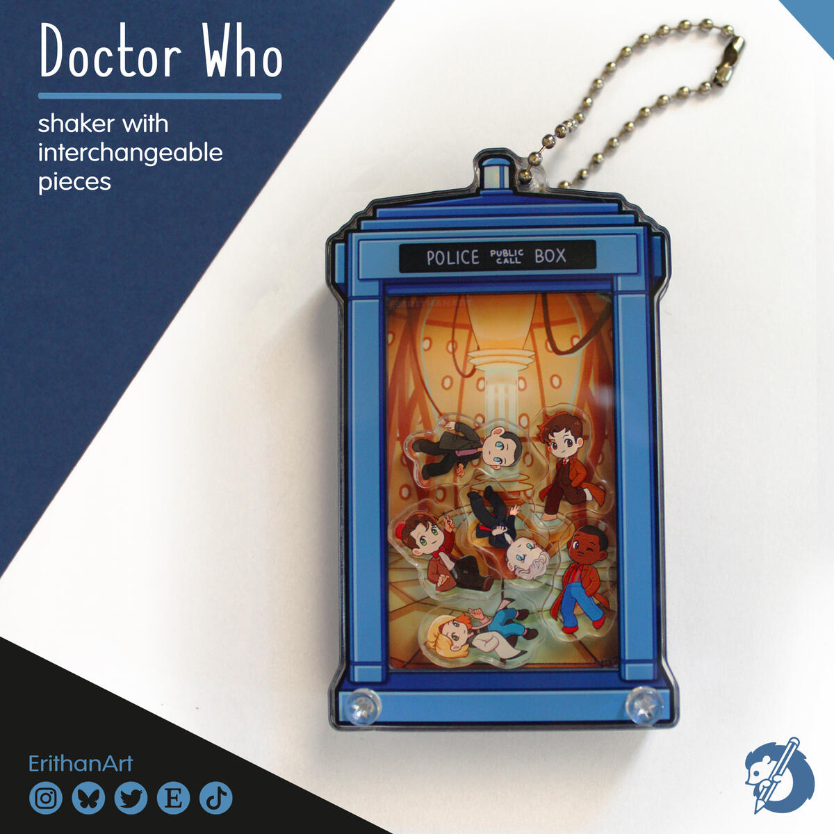 Doctor Who llavero shaker
