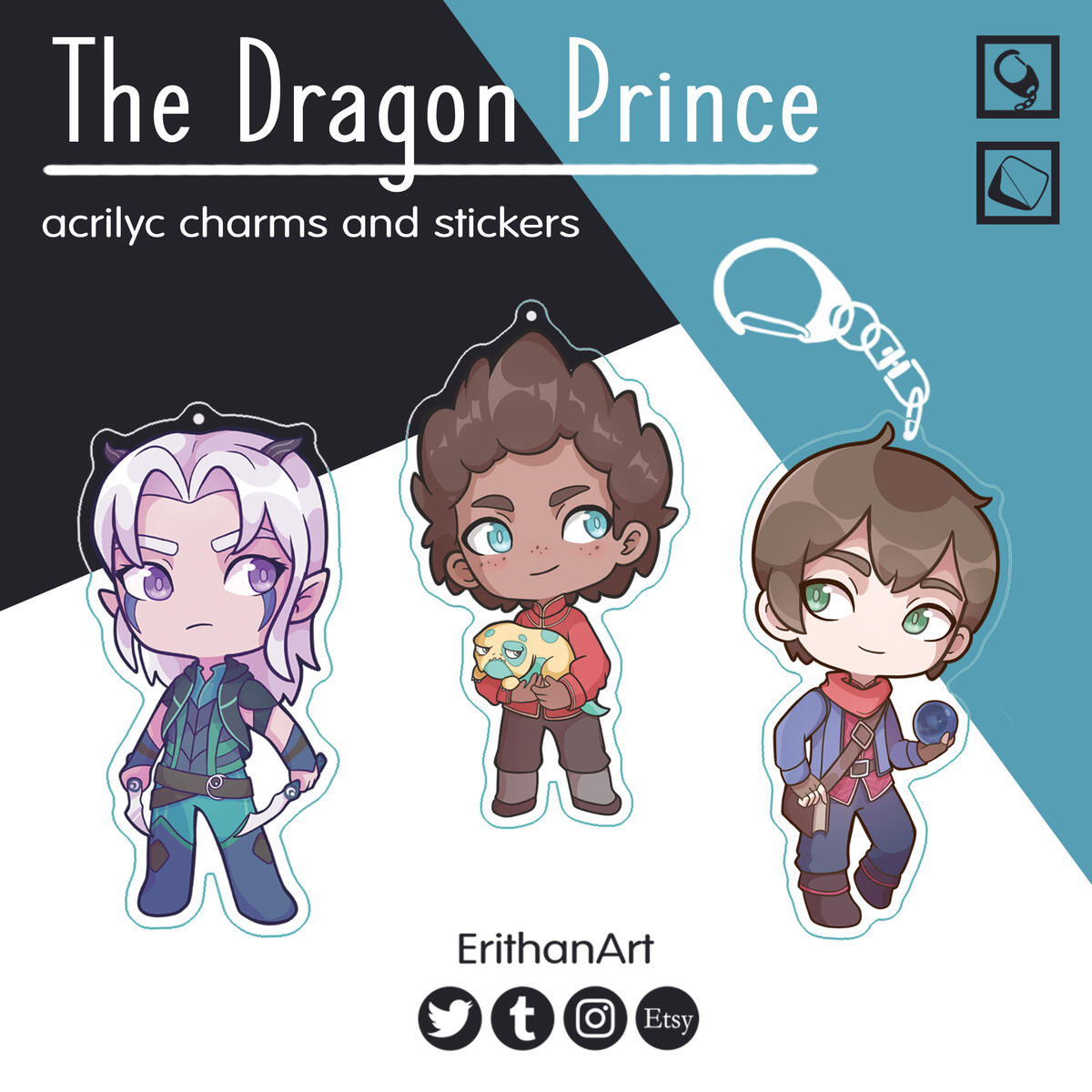 The Dragón Prince: Rayla, Ezran, Callum